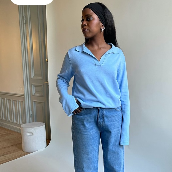 SOLD Djerf avenue blue getaway top in perfect condition only worn once! - Picture 3 of 5